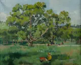 Janie Wilkinson Whyte, The Patriarch, Wattle Park [Melbourne], Oil on Canvas