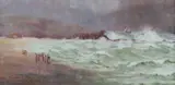 Clarence Backhouse, Heavy Weather, Curl Curl, Oil on Board
