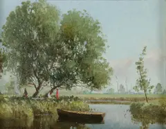 In the Shadows by W. Lister Lister, Oil on Board, sold Jul 2019