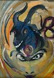 Demonic Presence. Signed verso by Rosaleen Norton, Gouache, sold Jul 2019
