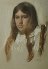 Figure Study by Tudor St George Tucker, 1898, Pastel, sold Jul 2019