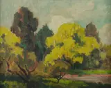 Roland Wakelin, Wattle Trees at Darebin
