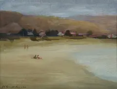 Harley Griffiths, Quiet Beach, 1940, Oil on Canvas