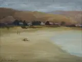 Harley Griffiths, Quiet Beach, 1940, Oil on Canvas