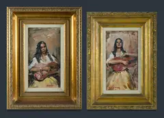 (2) by William Dargie, Oil on Panel (2), sold Jul 2019