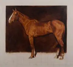Racehorse. Signed 'W' lower left by Bryan Westwood, Oil on Canvas, offered Jul 2019