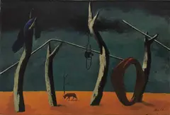 Surrealist Landscape by Dahl Collings, 1953, Oil on Canvas, sold Jul 2019