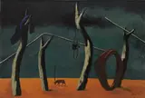 Dahl Collings, Surrealist Landscape, 1953, Oil on Canvas