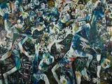 Tibor Wiener, Acrobats, 1968, Oil on Board