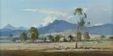 Leonard Long, Mt Exmouth, Warrumbungle Ranges NSW, 1973, Oil on Canvas Board