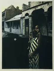 Hodaka Yoshida, An Evening Road Black, Surry Hills, 1975, Lithograph 14/50