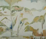Mary Alice Evatt, Landscape, possibly unfinished. Unsigned, Oil on Canvas