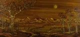 Byram Mansell, The Kangaroo Hunt, Legend, Central Australia,' c, 1971, Earth Pigments on Panel