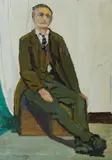 Constance Tempe Manning, Seated Man, c, 1916, Oil on Board