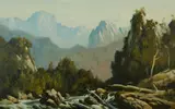 Graham Cox, Franklin River Country, Tasmania, Oil on Canvas on Board