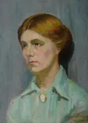 Constance Tempe Manning, Portrait of a Young Woman, 1918, Oil on Board