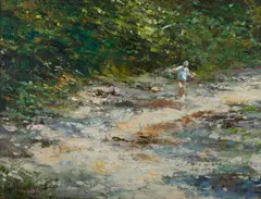 Dale Marsh, Figure in a Grotto, 1984, Oil on Canvas on Board