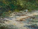 Dale Marsh, Figure in a Grotto, 1984, Oil on Canvas on Board