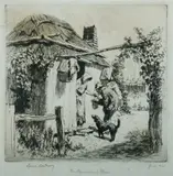 Lionel Lindsay, The Pannikin of Flour,' c, 1924, Etching A/P (ed 100)