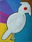 Peggy Jones, White Cocky, 2003, Acrylic on Canvas
