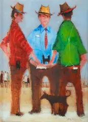 Eris Fleming, The Good Oil, Oil on Board