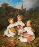 Ferdinand Georg Waldmüller, Polixena, Hedwig and Zdenka, Princesses of Lobkowicz