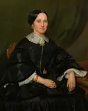 Vaclav Govic, Portrait of a lady, 1858, oil on canvas; framed