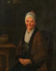 Johann Michael Neder, Portrait of an elderly woman, c. 1840, oil on panel; framed