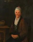 Johann Michael Neder, Portrait of an elderly woman, c. 1840, oil on panel; framed
