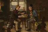 Hermann Armin Kern, Drinks in the parlour, oil on canvas