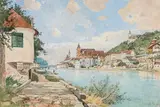Eduard Zetsche, Steyr, 1917, watercolour on paper; framed