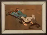 Albin Egger-Lienz, The spring, c. 1924, oil on cardboard; framed