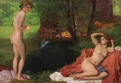 Rudolf Jettmar, Bathing, 1909, oil on canvas; framed