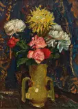 Josef Dobrowsky, Flowers in yellow vase