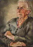 Edith Kramer, Portrait of Berthold Viertel, 1941, oil on canvas; framed