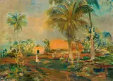 Maxim Kopf, Tahiti, oil on canvas; framed