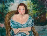 Sergius Pauser, Portrait of Inge Heller, 1938, oil on canvas; framed