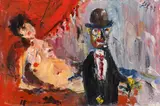 Hans Fronius, Toulouse-Lautrec, 1987, oil on canvas; framed