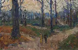 Hans Andreas, Walk in the park, 1980, oil on canvas; framed