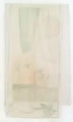 Robert Rauschenberg, From the Hoarfrost-Series, 1974, solvent transfer on two layered sheets of fabric; framed