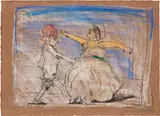 Alfred Hrdlicka, Jacobins and Nobles (from the cycle: Die große Französische Revolution), 1985, mixed media on Roma-laid paper; framed