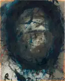 Arnulf Rainer, Van Gogh signalisiert mir, dass er nicht mehr übermalt werden will, photograph, painted over; framed