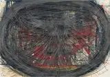 Arnulf Rainer, Untitled, mixed media on paper; framed