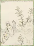 Günter Brus, Wenn man wirklich was kann, muß man auch das Ungekonnte können, 1977, mixed media on paper; framed