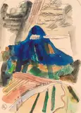 Max Weiler, Nach dem Regen, 1950, mixed media on paper; unframed