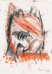 Untitled by Adolf Frohner, 1996, mixed media on paper; framed, sold Jun 2023
