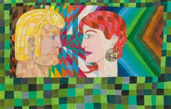 Curt Stenvert, Untitled, 1972, mixed media on paper; framed