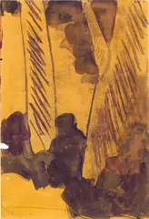 Untitled by Hubert Schmalix, 1999, mixed media on paper; framed, sold Jun 2023