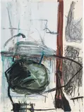 Manfred Hebenstreit, California Cut, 1990, mixed media on paper; framed