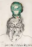 Karl Anton Fleck, Lob der Verzweiflung, mixed media, collage on paper; unframed